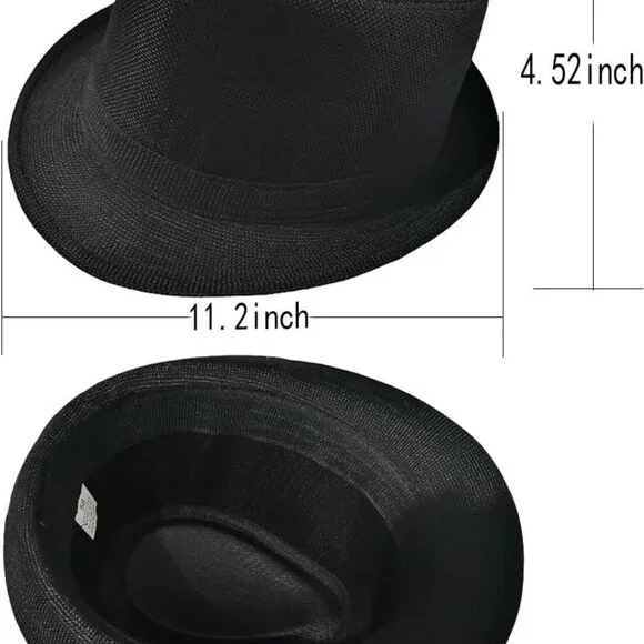 1920s mens Accessories Fedora Gangster Hat Costume Accessory Y-Back Suspenders & - Picture 2 of 6